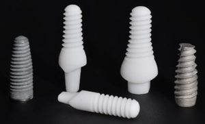 Zirconia and titanium dental implants