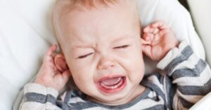 An image of a fussy baby